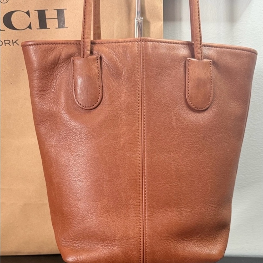 Coach Tan Leather Tote Bag